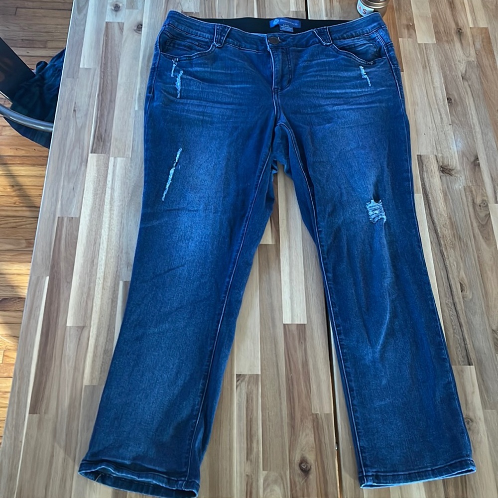 Democracy crop stretch jeans